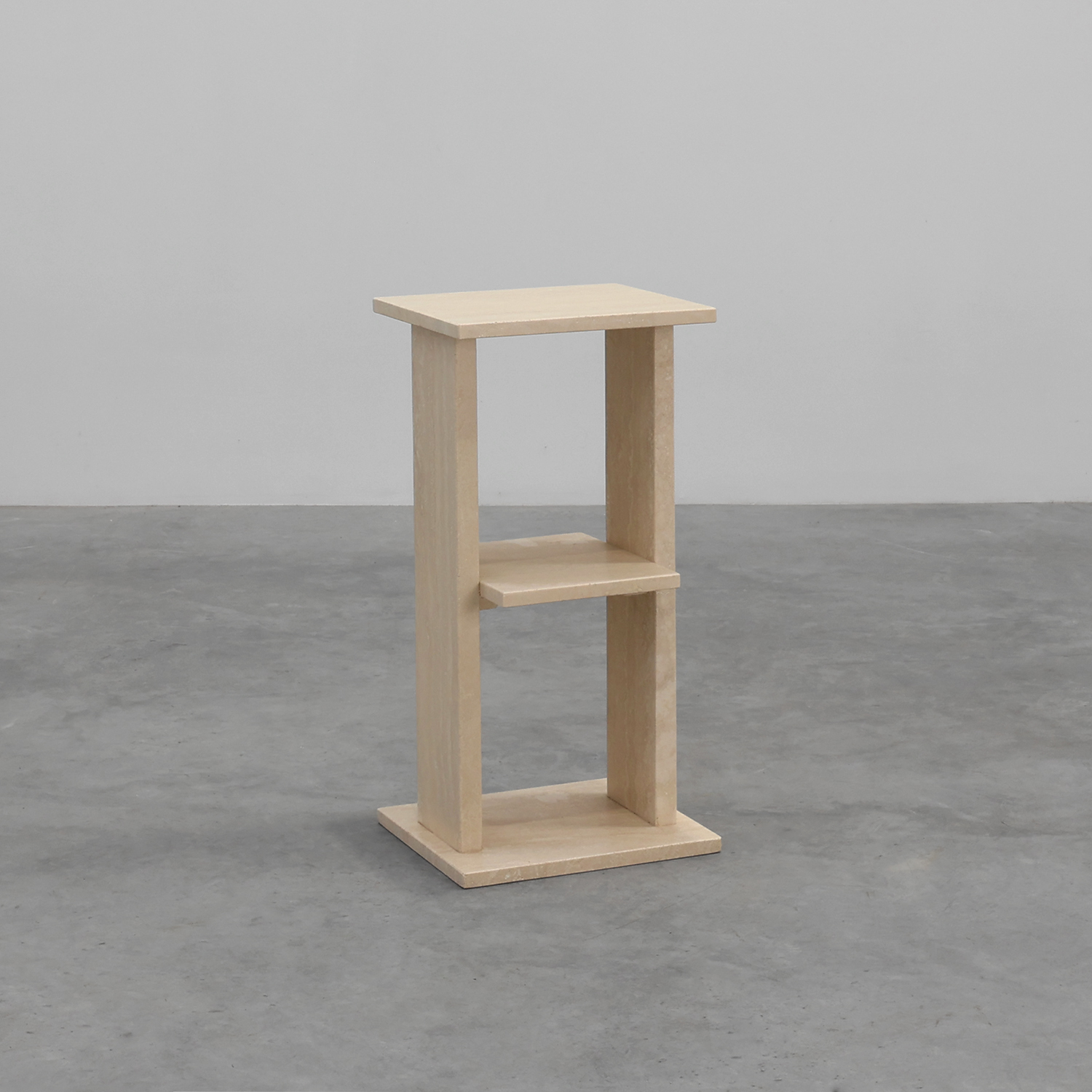 Mid-Century Travertine Console, Belgium 1980s-img